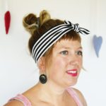 Black and white striped Rockabilly Headband