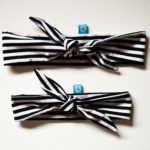 black and white striped headbands