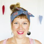 Maple and Oak Designs Headband blue florals