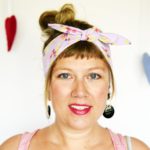 Maple and Oak Designs Headband purple flowers