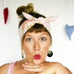 dusty pink Maple and Oak Designs Headband flowers