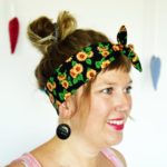 Maple and Oak Designs Headband sunflower side