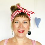 red and white stripes, nautical Maple and Oak Designs Headband