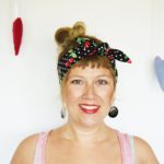 red and black cherries, rockabilly headband, maple and oak designs