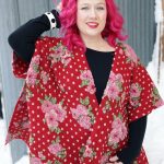 bright red poncho