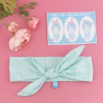 Rockabilly headband – mint green anchor