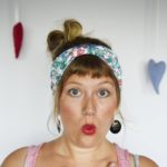 Turban headband – baby blue florals – Maple And Oak Designs