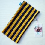 yellow and navy blue striped yoga headband – Maple And Oak Designs 4