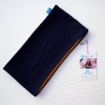 yellow and navy blue striped yoga headband – Maple And Oak Designs 4