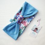 Turban headband – baby blue florals – Maple And Oak Designs 5