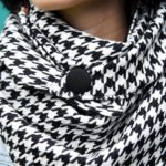Triangle Scarf Black and White hounds tooth, Maple And Oak 3