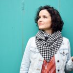 Triangle Scarf Black and White hounds tooth, Maple And Oak 4