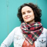 Triangle Scarf, plaid – green, red, black, mustard yellow – Maple And Oak Designs 2
