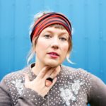 navy blue and red stripes. Yoga headband – Maple And Oak Designs 2