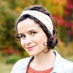 Turban headband, white and mustard yellow stripes, Maple And Oak