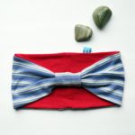 Turban headband, blue stripes, Maple And Oak Designs 4