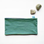Yoga headband, blue green stripes, Maple And Oak Designs 4