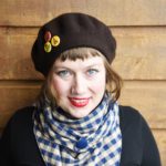 Upcycled berets – Maple And Oak Designs – brown beret with camping pins