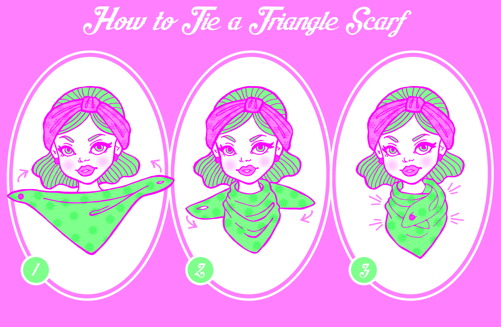 triangle scarf postcard maple and oak