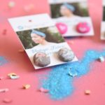 floral button studs