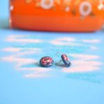 dangly earrings, cute blue florals 3