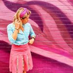 carolina arts in pink headband