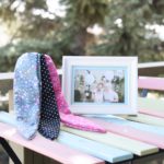 Rockabilly headband – tiny grey floral 4