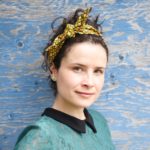Rockabilly headband, ukrainian style, red, yellow, green florals 2