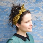 Rockabilly headband, ukrainian style, red, yellow, green florals 3