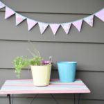 how to make vintage fabric bunting garland 11