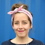 rockabilly headscarf – light pink, flowers 1