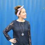 rockabilly headscarf – light pink, flowers 2