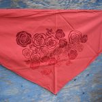 Roses and Bees Triangle Scarf