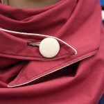 Triangle Scarf with fabric button