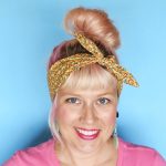 Mustard yellow Rosie Wrap, tiny floral 2
