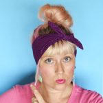 purple polka dot rosie wrap