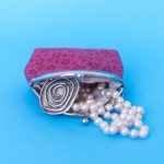 Coin Purse – burgundy floral_2