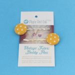 Bobby Pins, small – yellow polka dots_1