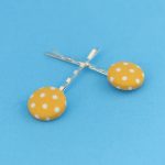 Bobby Pins, small – yellow polka dots_2