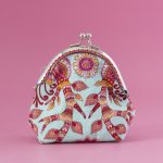 Coin Purse – Tula Pink, mint green + burgundy, deer (3)