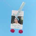 Dangly Earrings – red polka dot