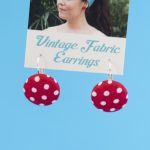 Dangly Earrings – red polka dot_1