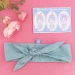 Rockabilly headband – mint green – beige polka dots_1