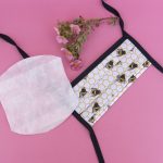 Face mask with bees.