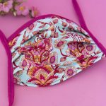 Tula pink deer fabric. face covering. Non-medical.