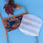 maple leaf mask. fall fashion.
