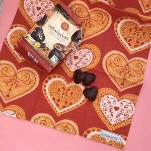 Lebkuchen Herzen - gingerbread hearts - tea towel